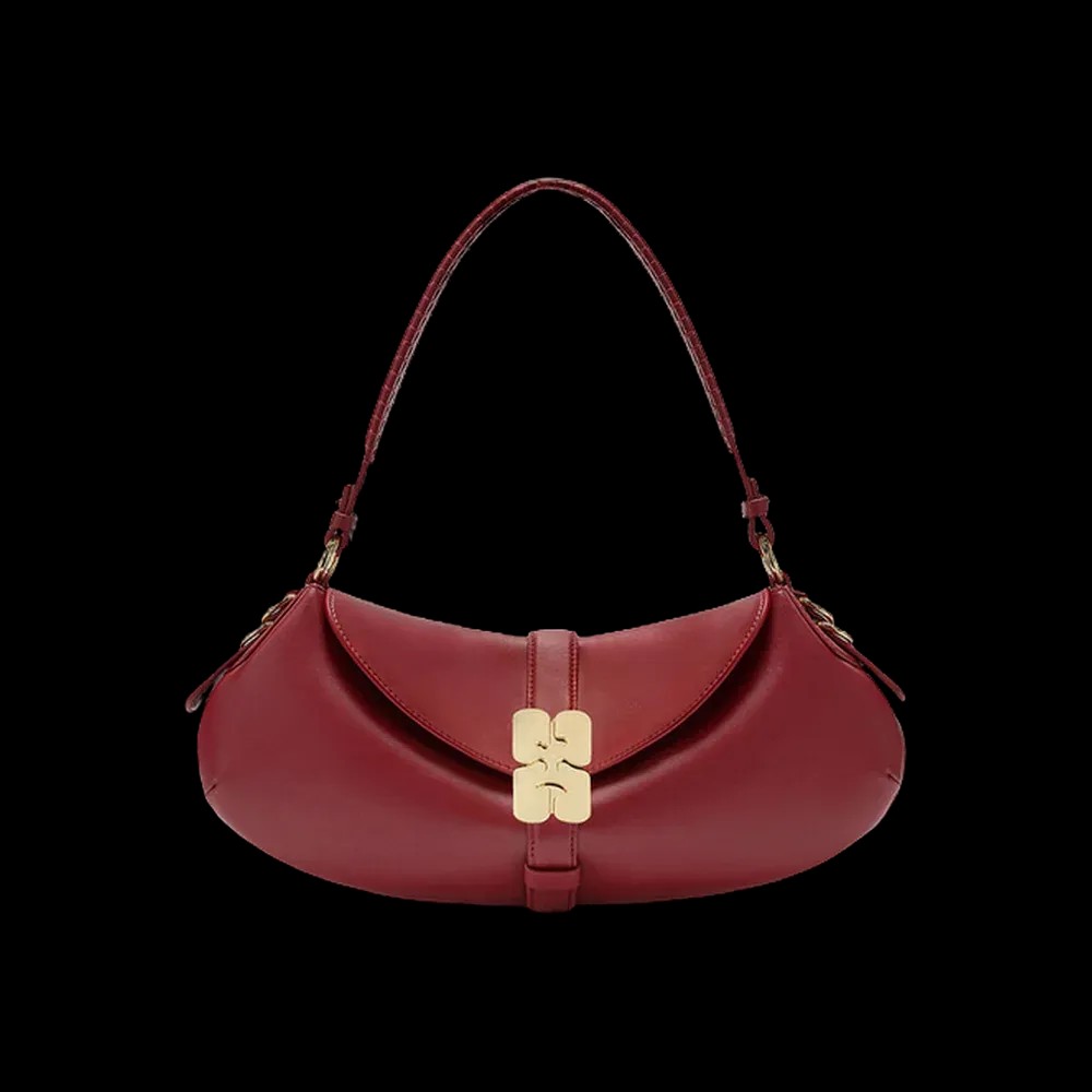 Ganni Red B-Kat Bag - HypeFly India View 1