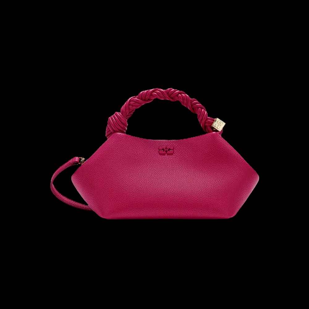 Ganni Small Bou Bag in Grained Red - HypeFly India View 1