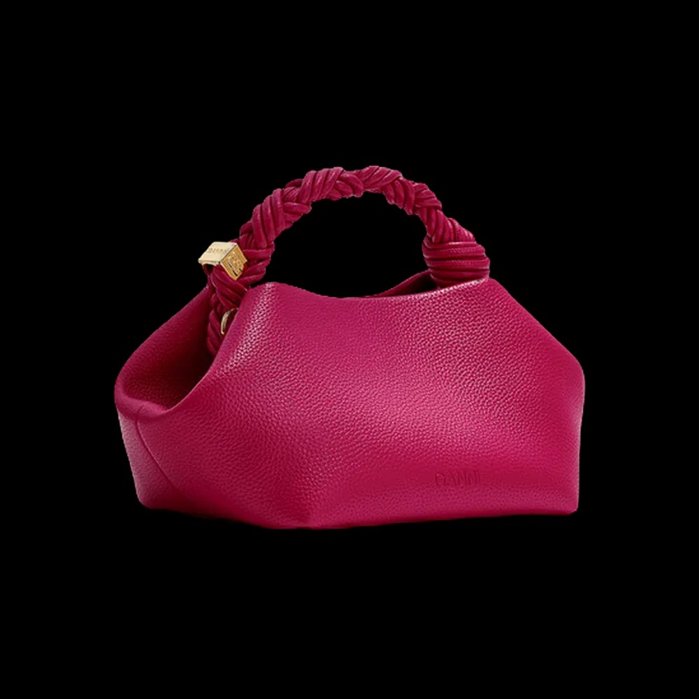 Ganni Small Bou Bag in Grained Red - HypeFly India View 2