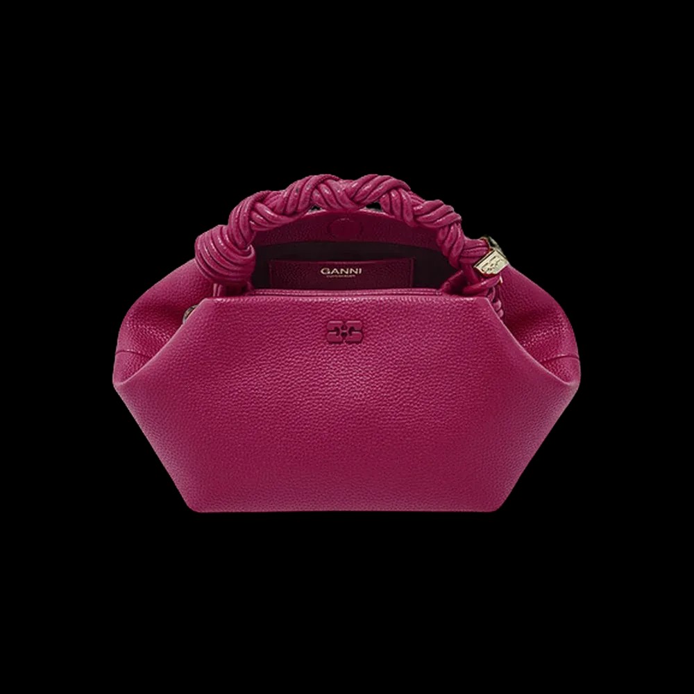 Ganni Small Bou Bag in Grained Red - HypeFly India View 3