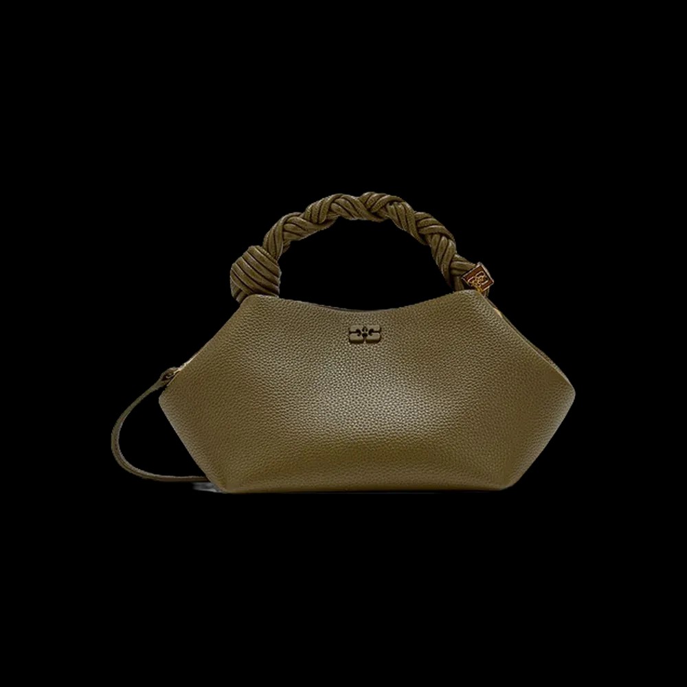 Ganni Small Bou Bag in Green - HypeFly India View 1