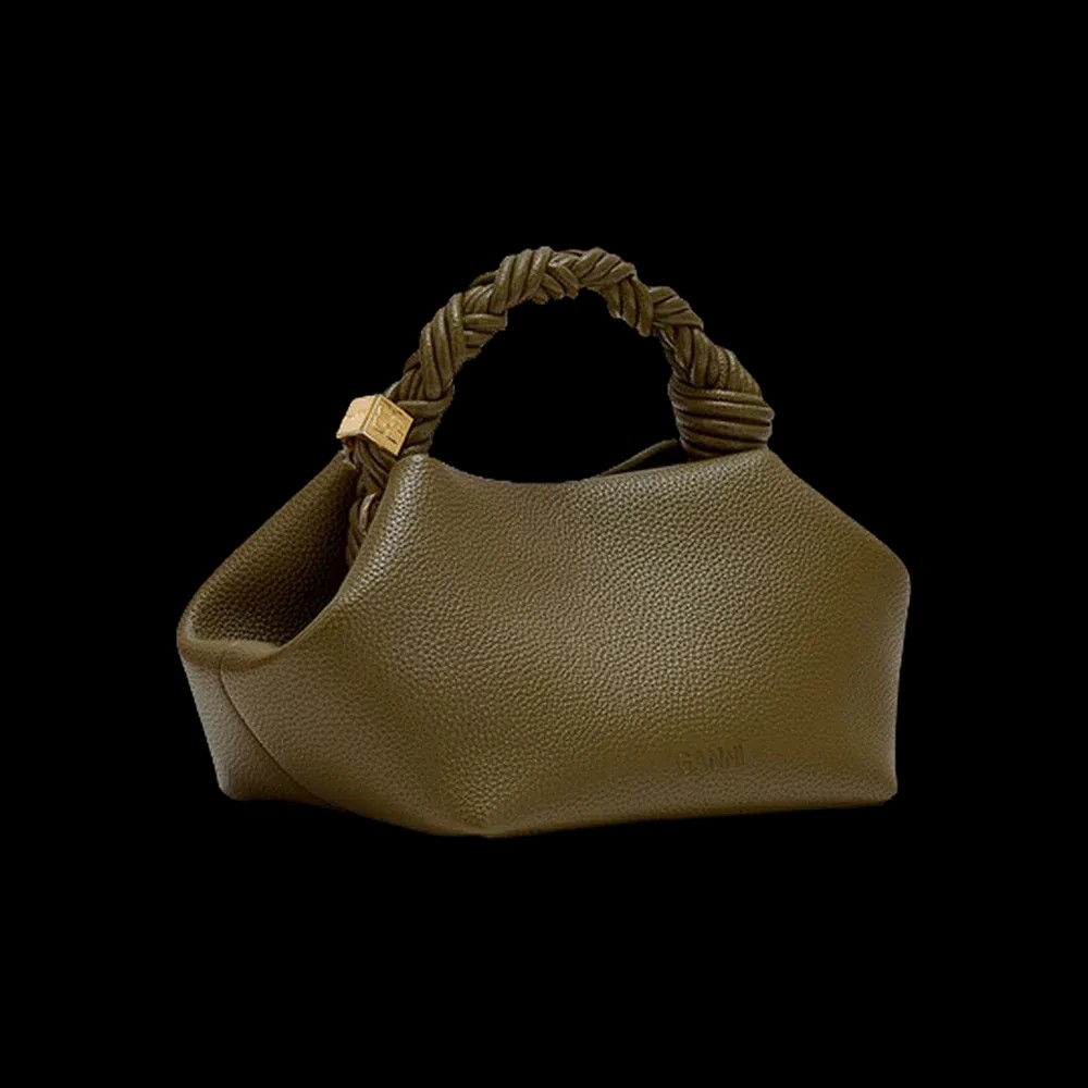Ganni Small Bou Bag in Green - HypeFly India View 2