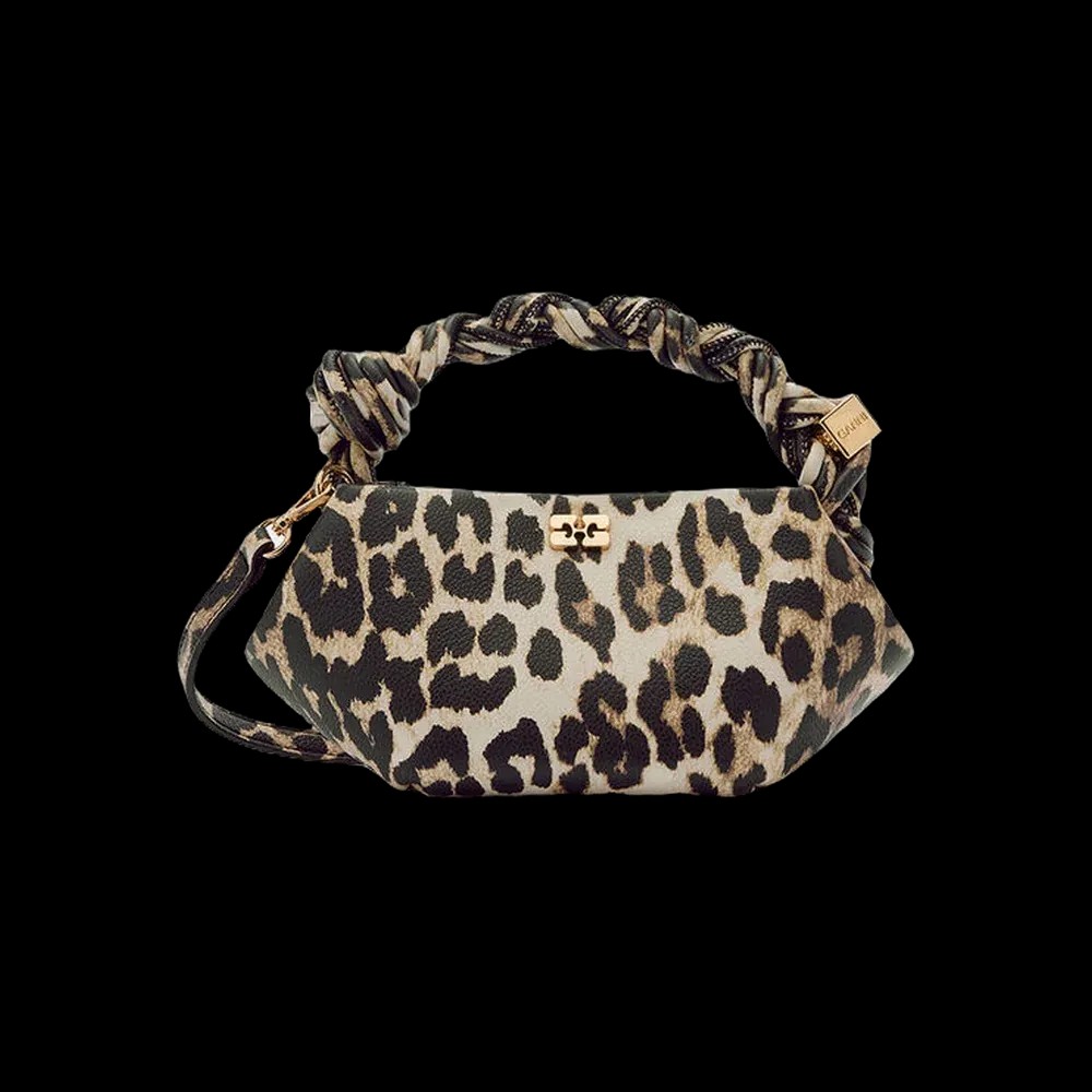 Ganni Leopard Grained Mini Bou Bag - HypeFly India View 1
