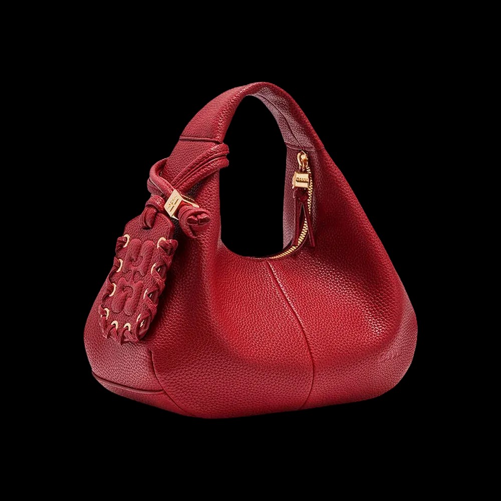 Ganni Grained Mini Hobo Bag - HypeFly India View 5