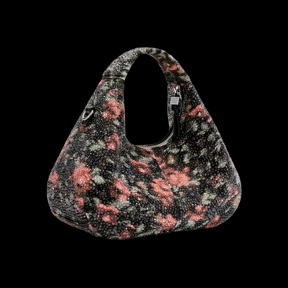 Ganni Mini Hobo Bag with Beaded Flower - HypeFly India View 5