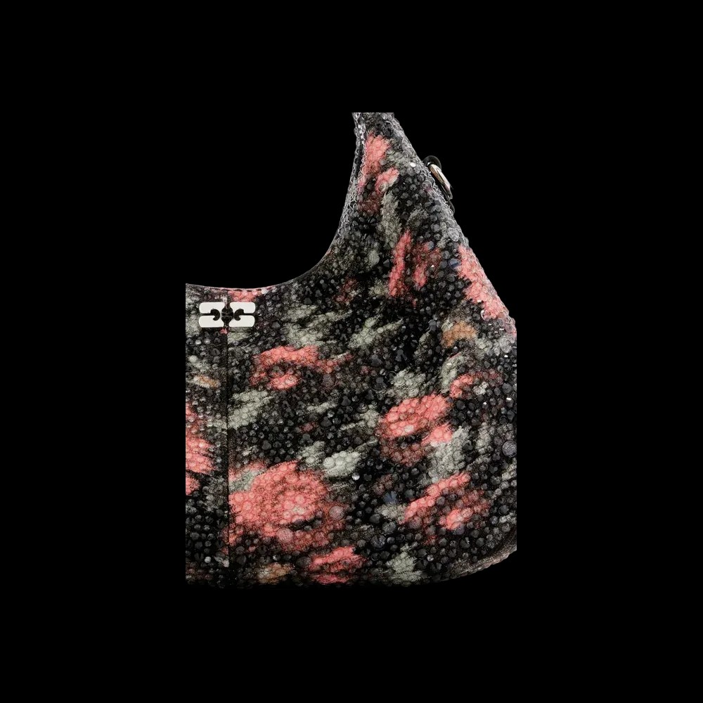 Ganni Mini Hobo Bag with Beaded Flower - HypeFly India View 4