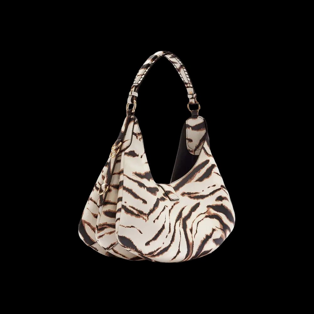 Ganni Small Kat Bag in Zebra - HypeFly India View 3