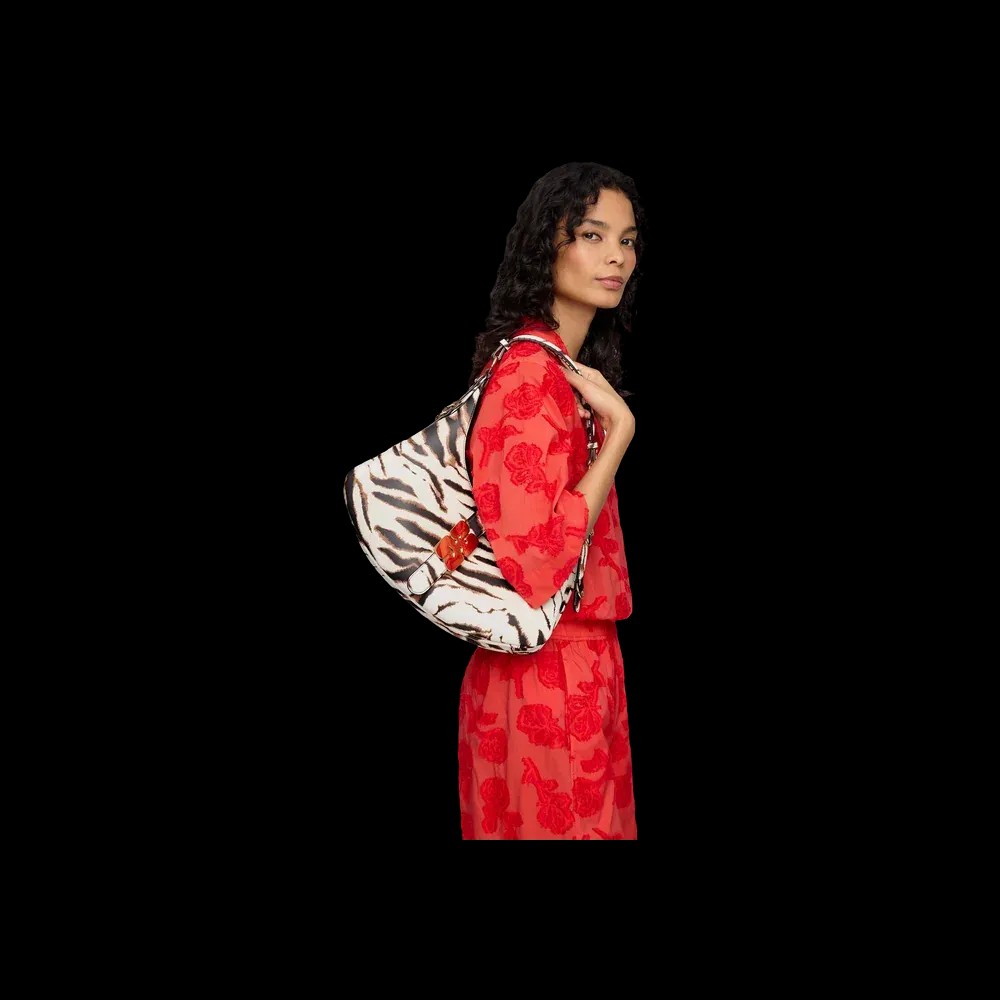 Ganni Small Kat Bag in Zebra - HypeFly India View 4