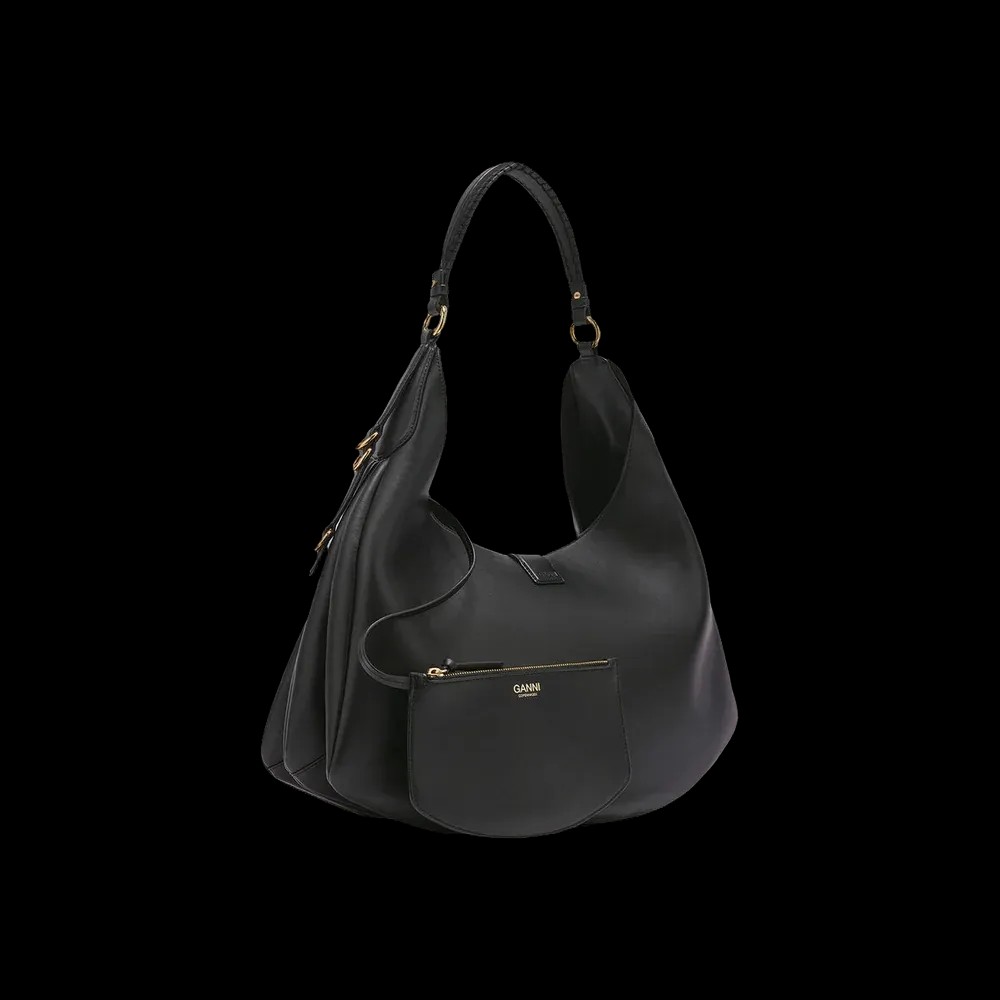 Ganni Black Large Kat Bag - HypeFly India View 4