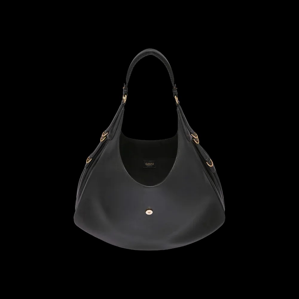 Ganni Black Large Kat Bag - HypeFly India View 2