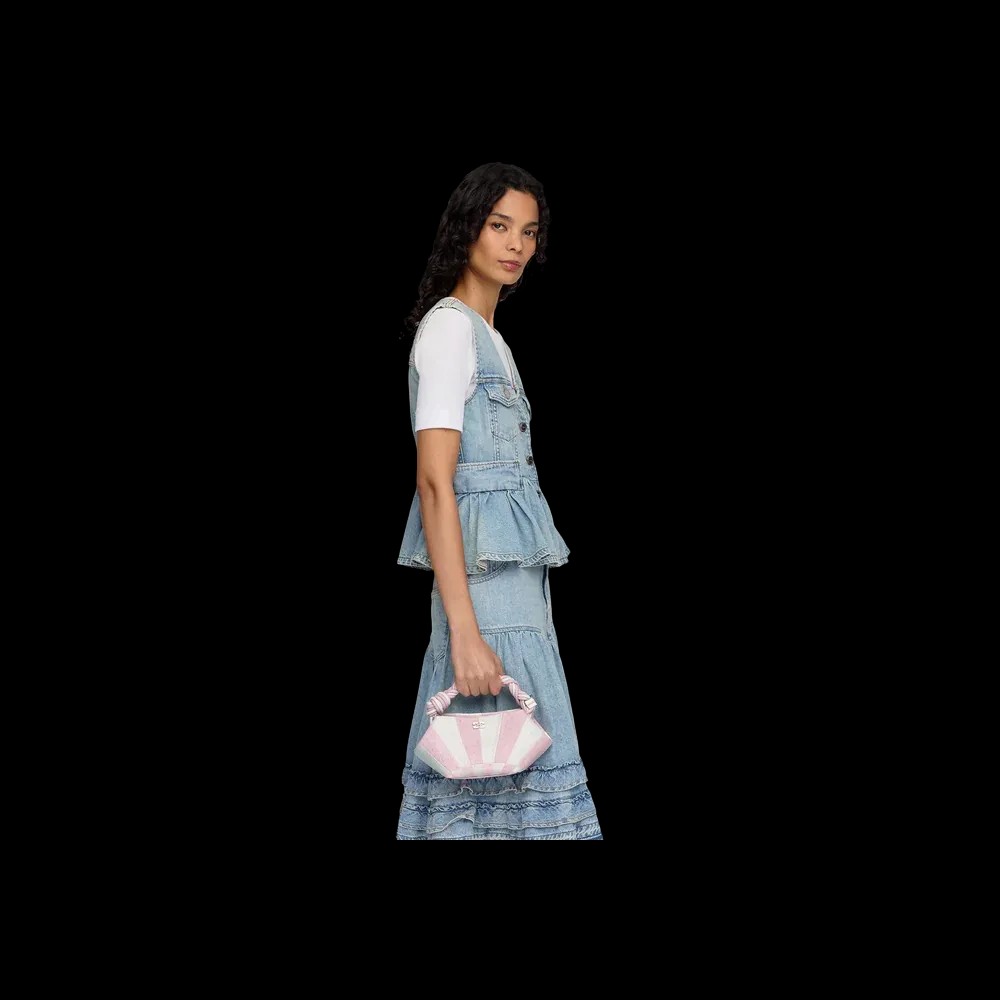 Ganni Mini Bou Bag in Pink Circus - HypeFly India View 4