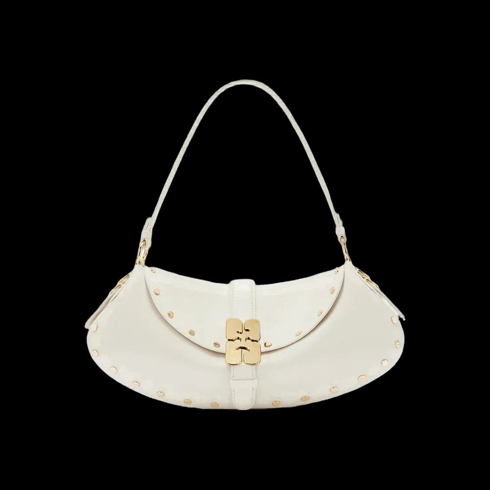 Ganni B-Kat Bag Studs in White - HypeFly India View 1