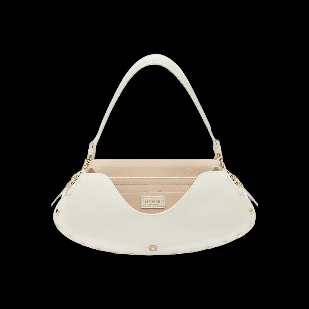 Ganni B-Kat Bag Studs in White - HypeFly India View 5