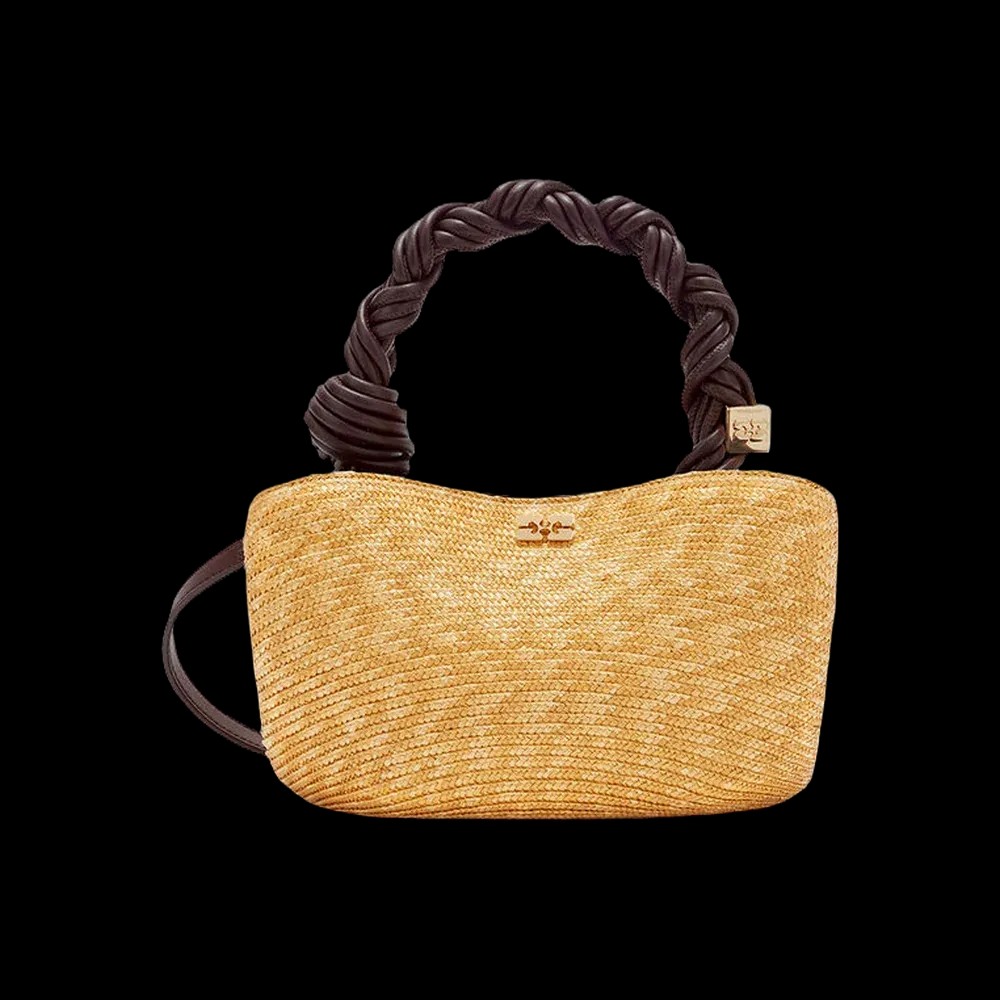 Ganni Mini Bou Bag in Straw	 - HypeFly India View 1