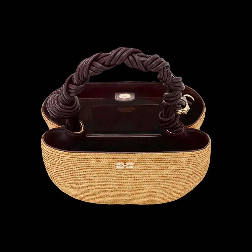 Ganni Mini Bou Bag in Straw	 - HypeFly India View 5