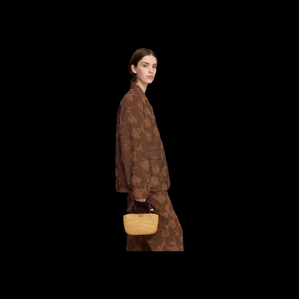 Ganni Mini Bou Bag in Straw	 - HypeFly India View 2