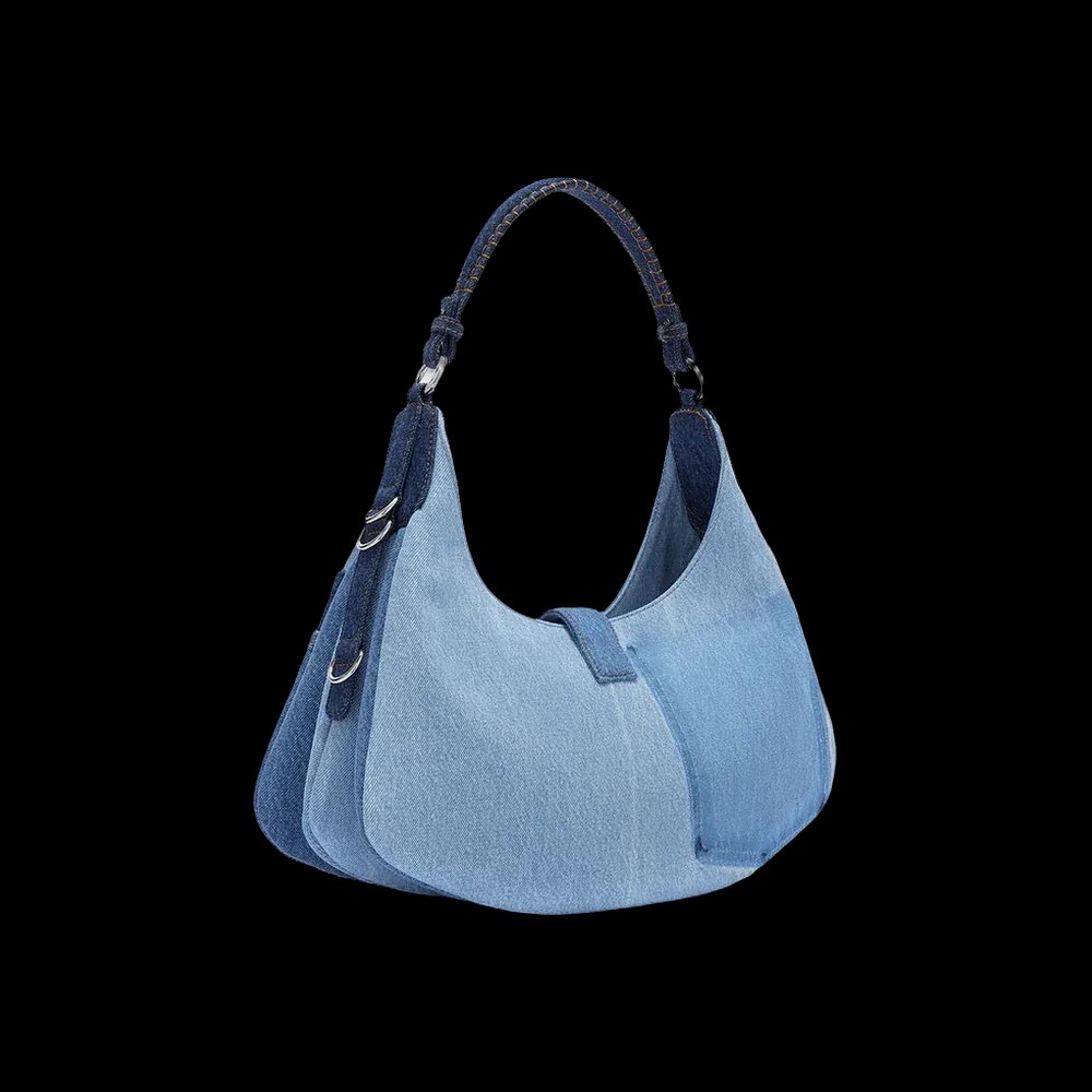 Ganni Small Kat Bag in Blue Denim	 - HypeFly India View 2