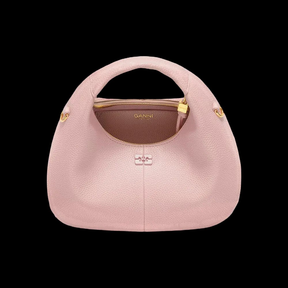 Ganni Grained Mini Hobo Bag	 - HypeFly India View 2