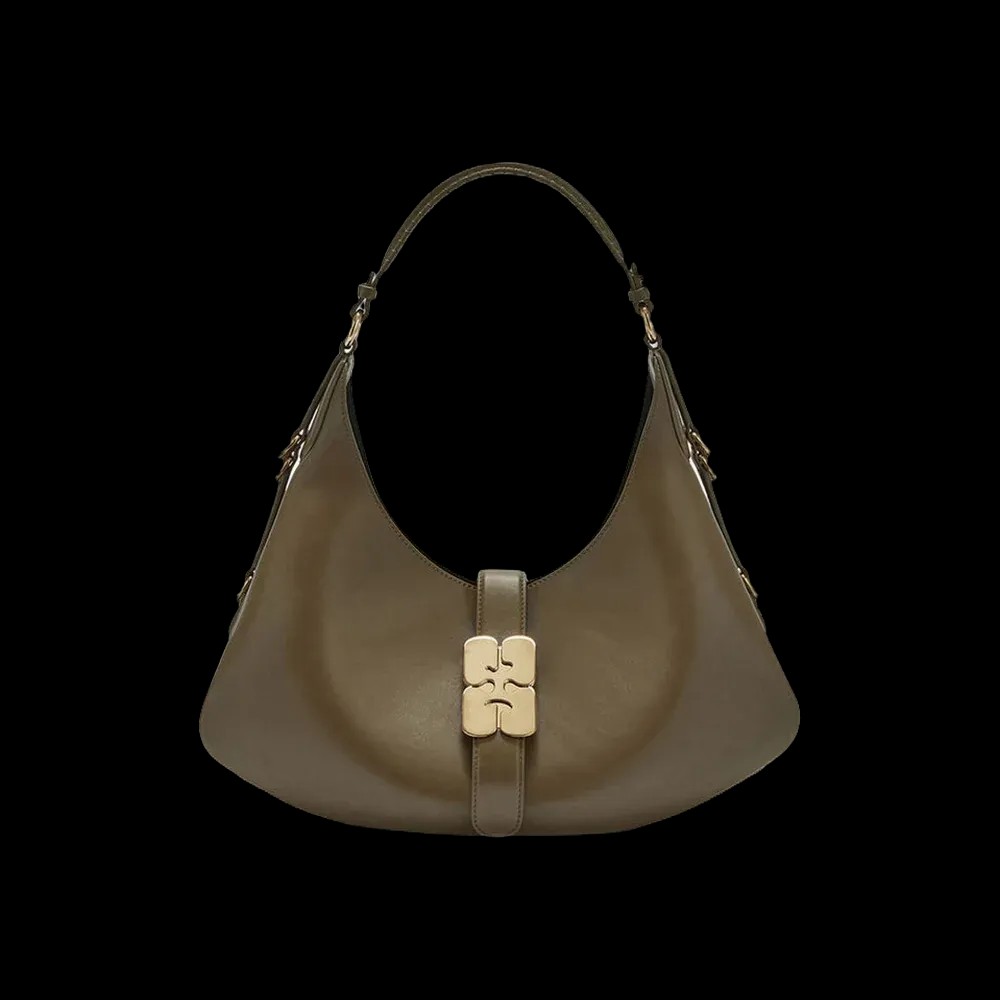 Ganni Small Kat Bag in Green	 - HypeFly India View 1