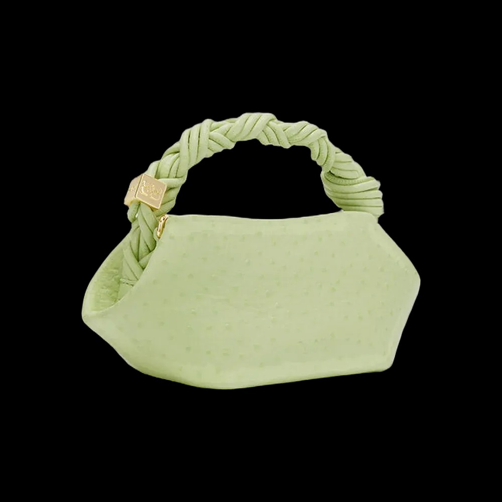 Ganni Mini Bou Bag in Green Ostrich	 - HypeFly India View 4