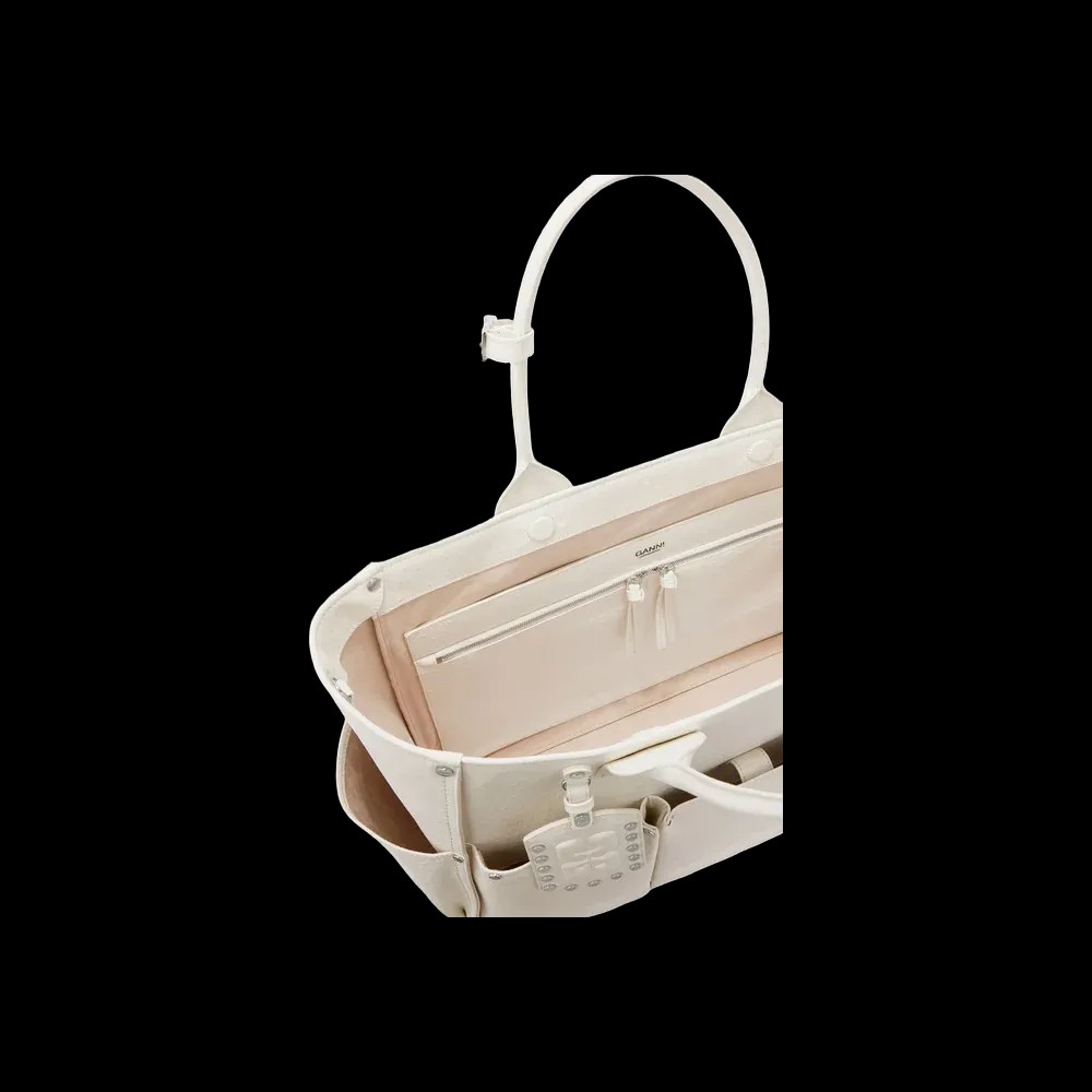 Ganni Posy Bag in White Ostrich	 - HypeFly India View 3