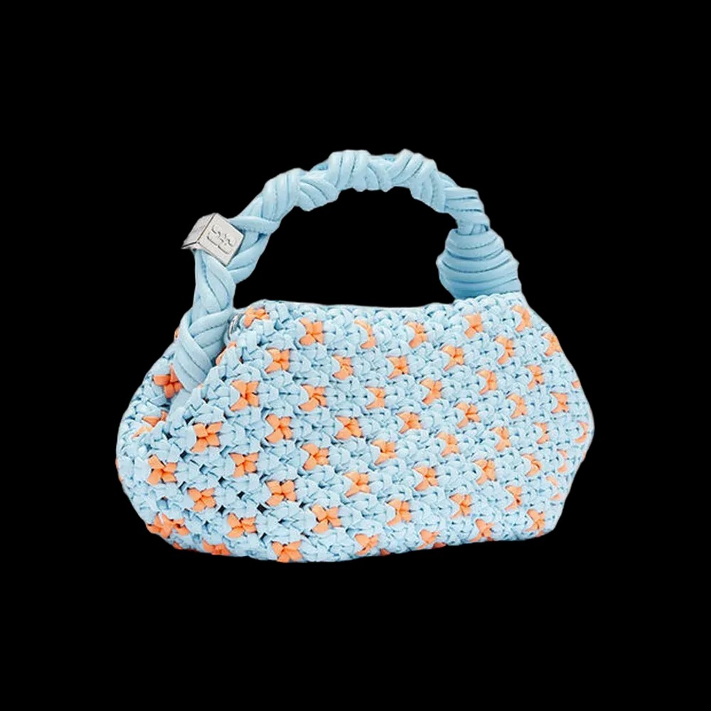 Ganni Mini Bou Bag in Braided Blue	 - HypeFly India View 3