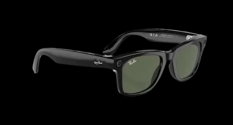 Ray Ban Meta Smart Glasses - Wayfarer Shiny Black G-15 Green Lenses - HypeFly India View 7