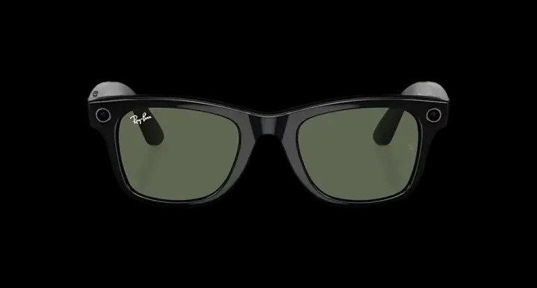 Ray Ban Meta Smart Glasses - Wayfarer Shiny Black G-15 Green Lenses - HypeFly India View 2