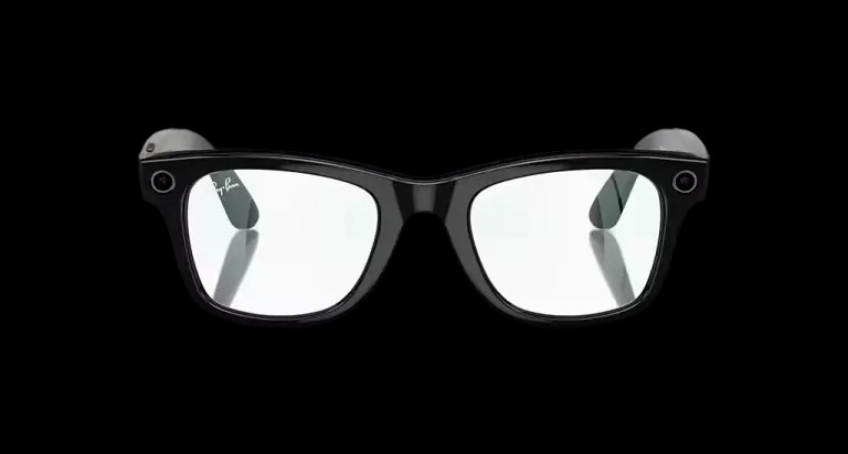 Ray Ban Meta Smart Glasses - Wayfarer Shiny Black Clear Lenses - HypeFly India View 2