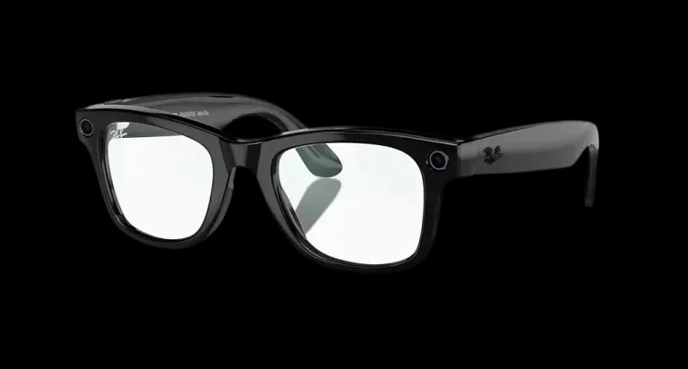 Ray Ban Meta Smart Glasses - Wayfarer Shiny Black Clear Lenses - HypeFly India View 1