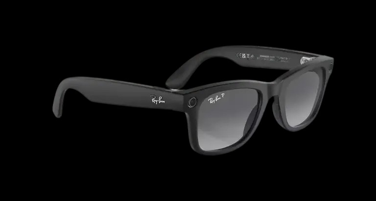 Ray Ban Meta Smart Glasses - Wayfarer Matte Black Graphite Lenses - HypeFly India View 2