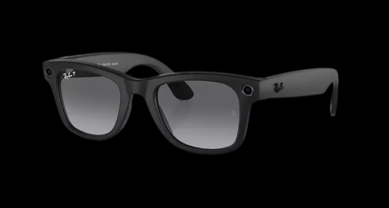Ray Ban Meta Smart Glasses - Wayfarer Matte Black Graphite Lenses - HypeFly India View 1