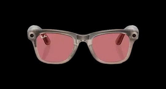 Ray Ban Meta Smart Glasses - Wayfarer Shiny Warm Stone Lenses- Clear/Watermelon Red Transitions - HypeFly India View 4