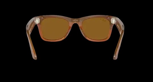 Ray Ban Meta Smart Glasses - Wayfarer 'Shiny Caramel' Lenses - Brown - HypeFly India View 6