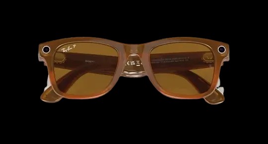 Ray Ban Meta Smart Glasses - Wayfarer 'Shiny Caramel' Lenses - Brown - HypeFly India View 4