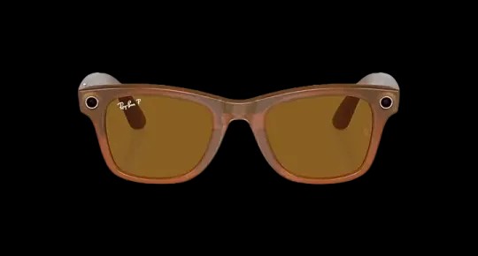 Ray Ban Meta Smart Glasses - Wayfarer 'Shiny Caramel' Lenses - Brown - HypeFly India View 2