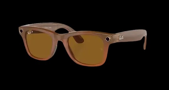 Ray Ban Meta Smart Glasses - Wayfarer 'Shiny Caramel' Lenses - Brown - HypeFly India View 1