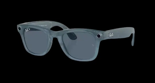 Ray Ban Meta Smart Glasses - Wayfarer Matte Jeans Lenses- Dusty Blue - HypeFly India View 1