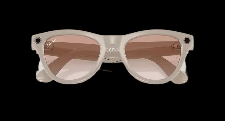 Ray Ban Meta Skyler 'Shiny Chalky Gray' Lenses- Cinnamon Pink - HypeFly India View 7