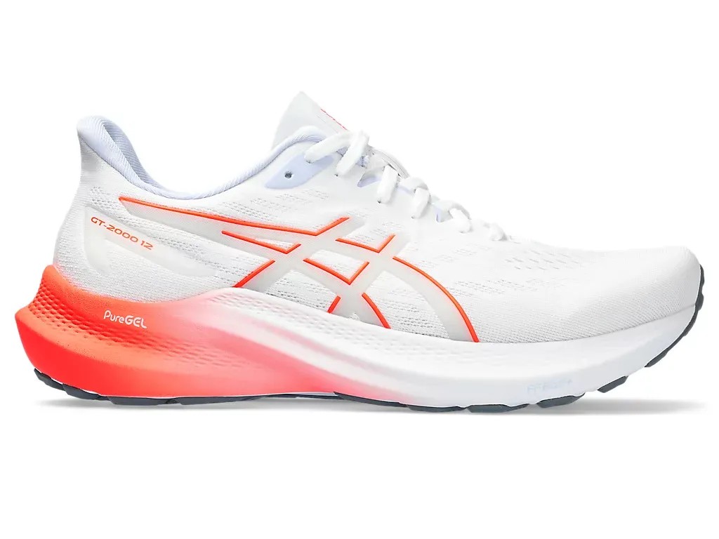 Asics GT-2000 White/Sunrise Red - HypeFly India View 1