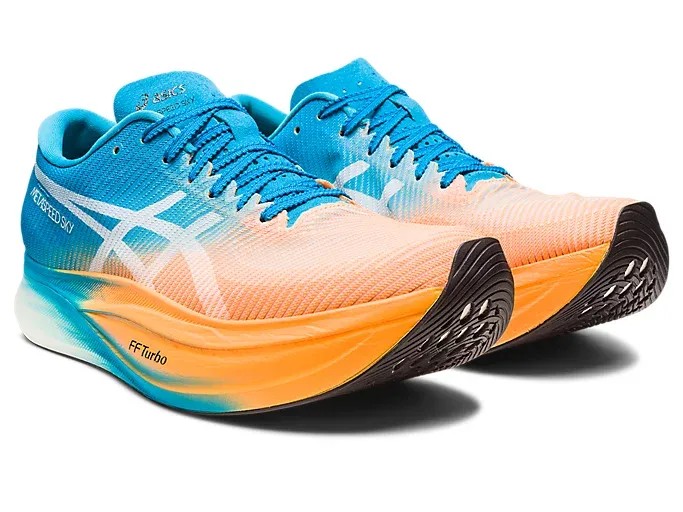 Asics Metaspeed Sky+ Orange Pop/Island Blue - HypeFly India View 3