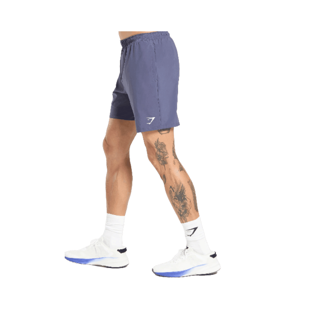 Gymshark Arrival 7" Shorts Weighted Purple - HypeFly India View 2