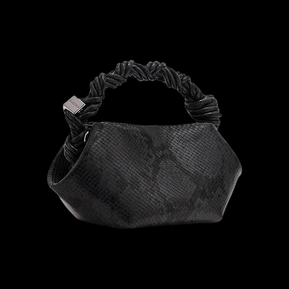 Ganni Black Snake Mini Bou Bag	 - HypeFly India View 2