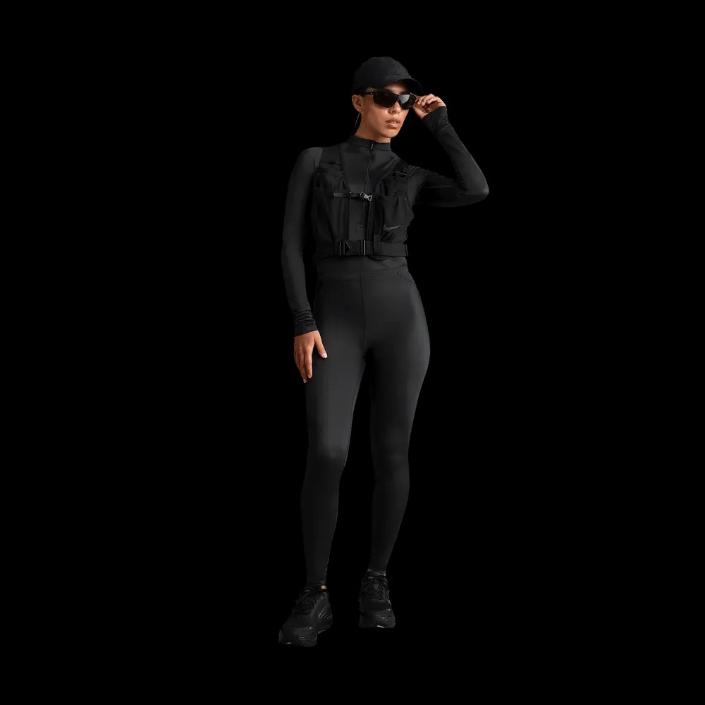 Nike x Skims Shine Women's Long-Sleeve Half-Zip Top CURRANT - HypeFly India View 3