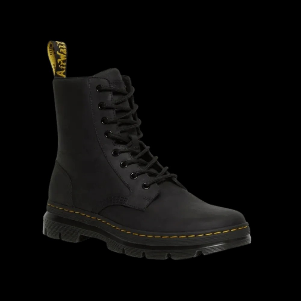 Dr Martens Combs Leather Casual Boots Black - HypeFly India View 3