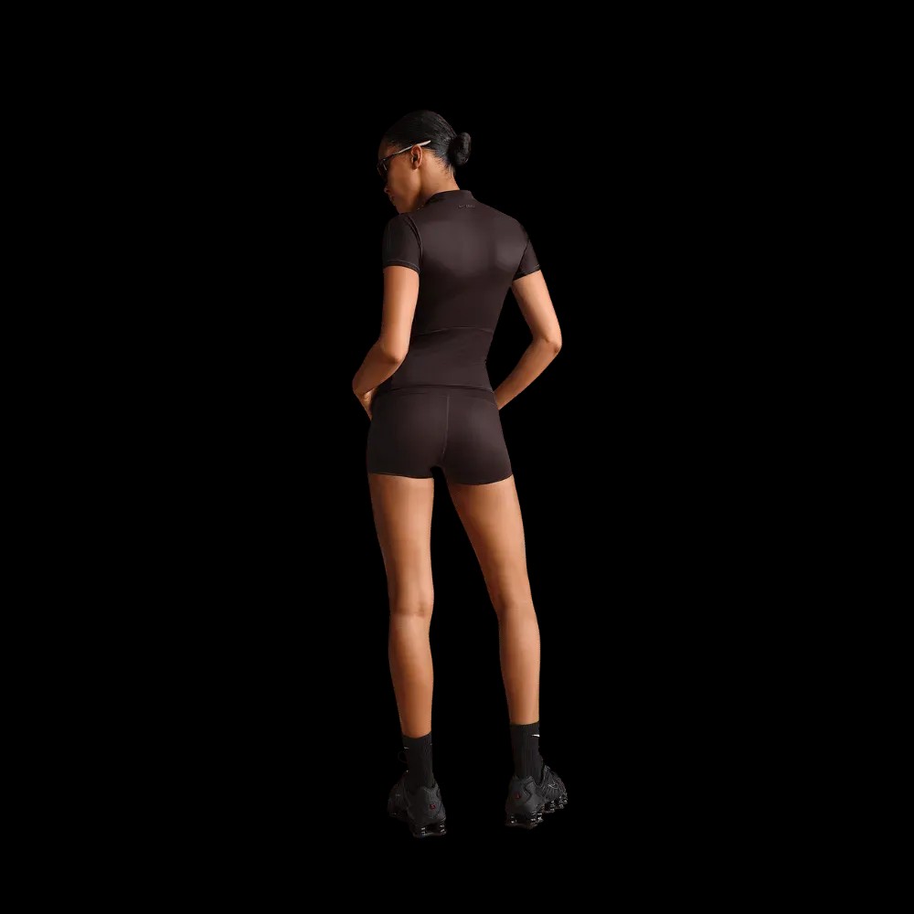 Nike X Skims Shine Women's Mock-Neck Short-Sleeve Top Phoenix - HypeFly India View 4