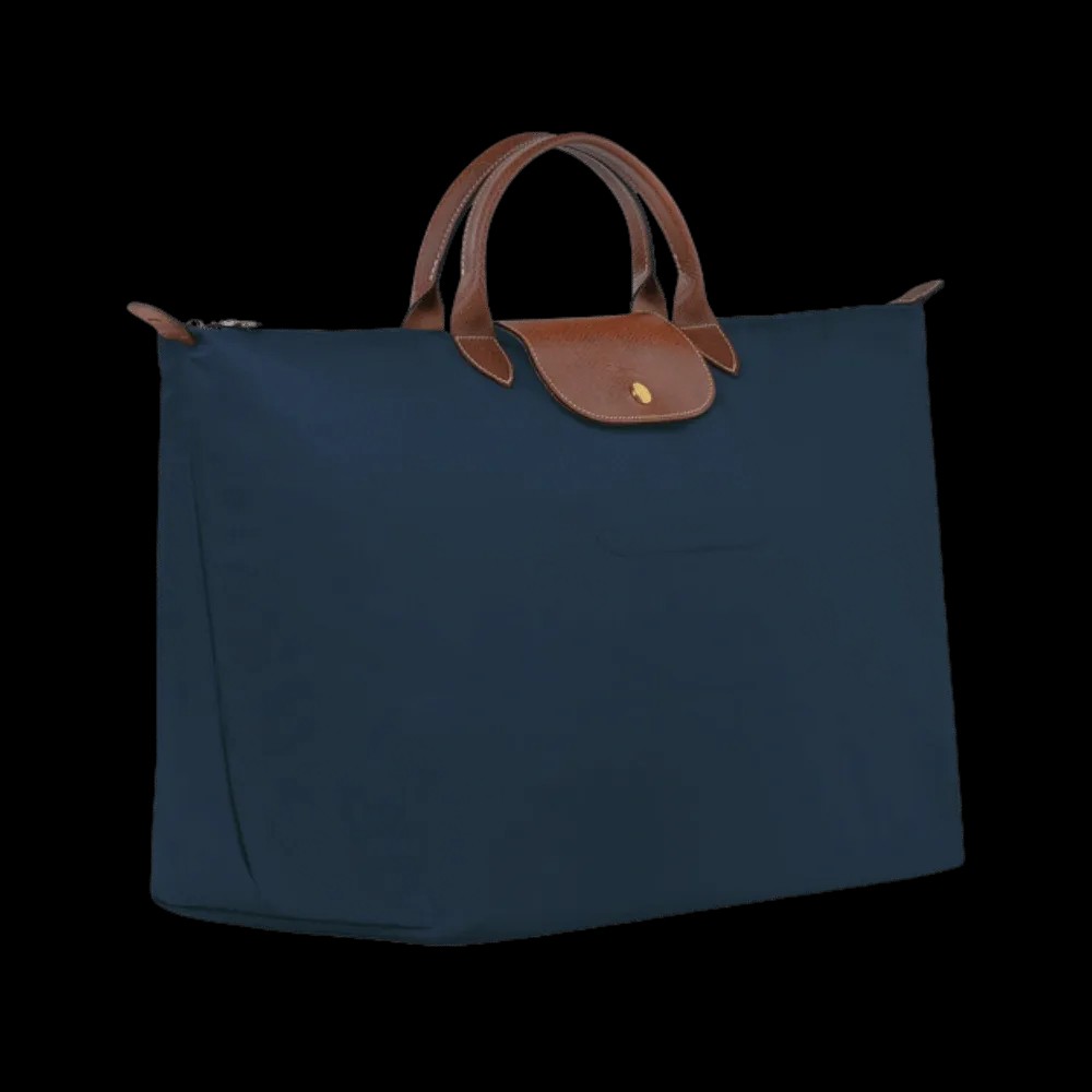 Longchamp Le Pliage Original L Travel bag Navy - Recycled canvas - HypeFly India View 4