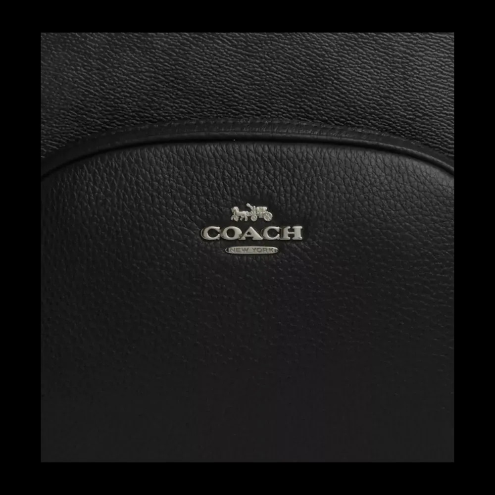 Coach Court Backpack In Signature Canvas Charcoal - HypeFly India View 5