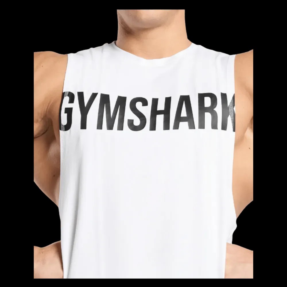 Gymshark Prime Drop Arm Tank White - HypeFly India View 2