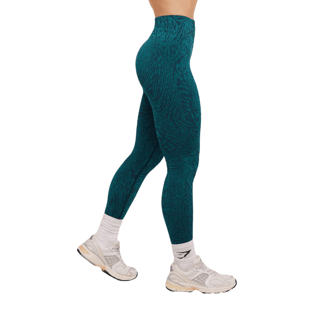 Gymshark Adapt Animal Seamless Leggings Navy/Brand Blue - HypeFly India View 2